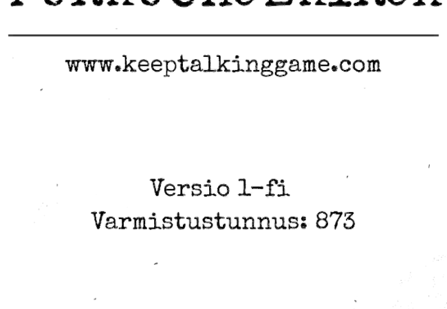 Title page of the Bomb Defusal Manual